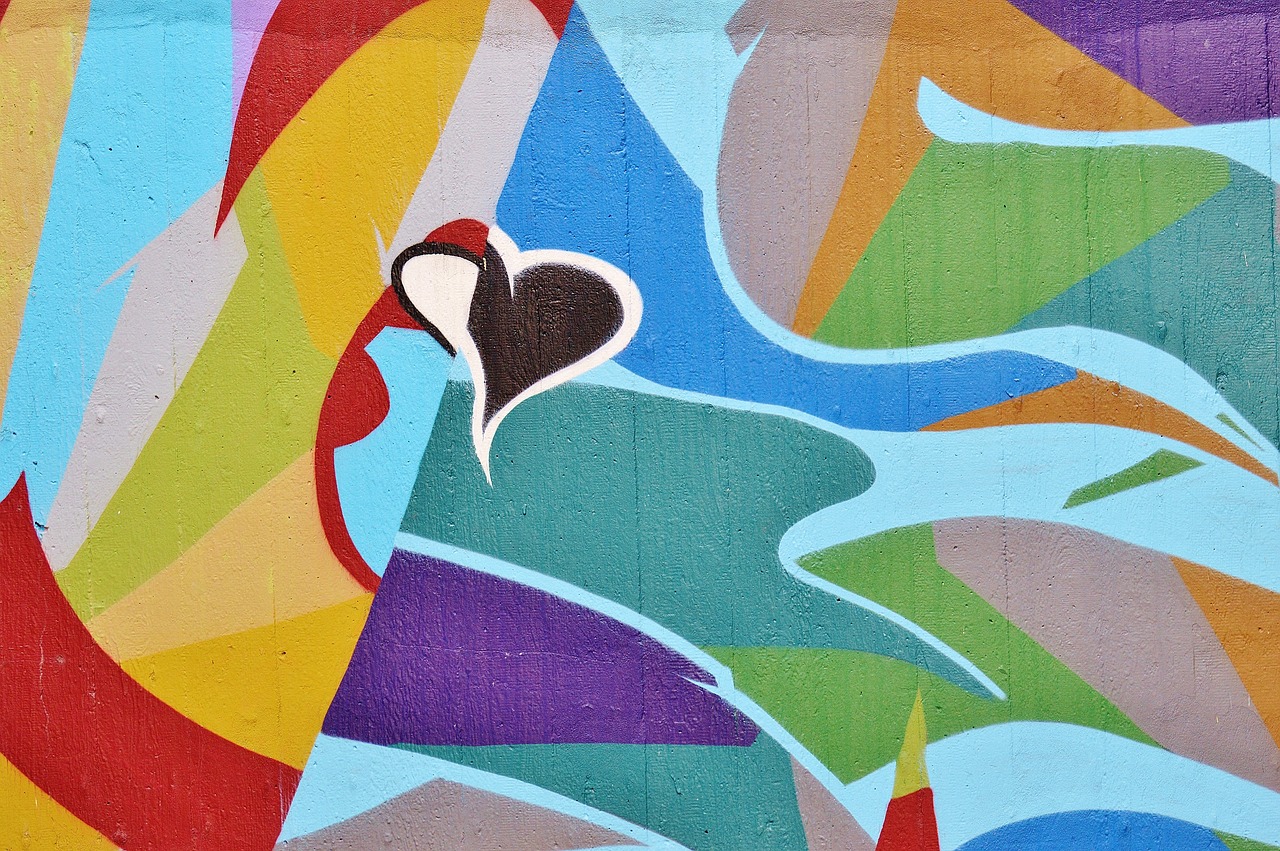 peinture mur graphique